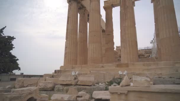 Antik Parthenon Atina Akropol — Stok video