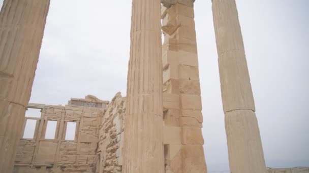 Antik Erechtheion Atina Akropol — Stok video