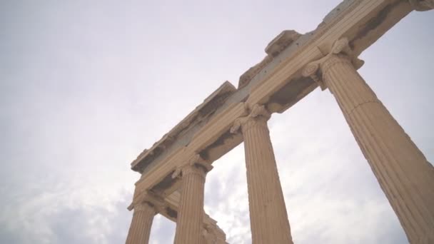 Antik Erechtheion Atina Akropol — Stok video