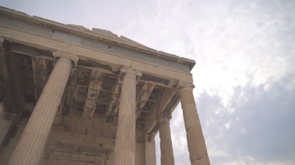 Erechtejon Starożytnych Akropol Ateński — Wideo stockowe