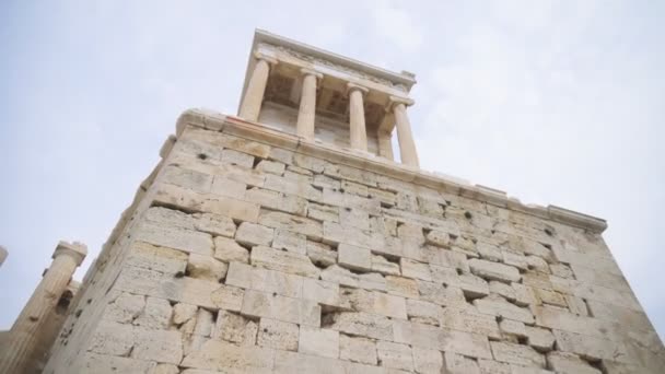 Templo Niki Apteros Acrópolis Ateniense — Vídeos de Stock