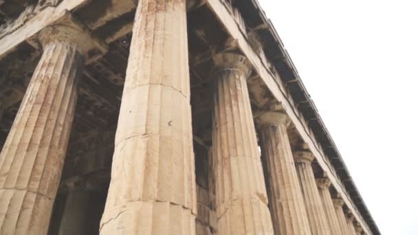 Atina Yunanistan Daki Hephaestus Tapınağı — Stok video