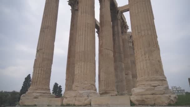 Храм Зевса Олимпийского Афинах Греция — стоковое видео