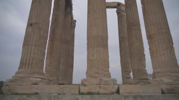 Tempel Van Olympische Zeus Athene Griekenland — Stockvideo