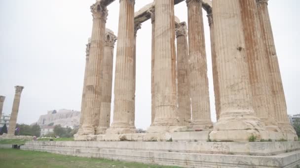Templo Zeus Olímpico Atenas Grecia — Vídeo de stock