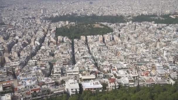 Vista Aérea Sobre Telhados Casas Atenas Grécia — Vídeo de Stock