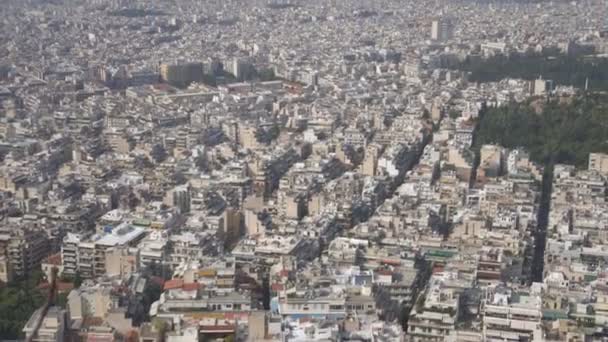 Vista Aérea Tejados Casas Atenas Grecia — Vídeos de Stock