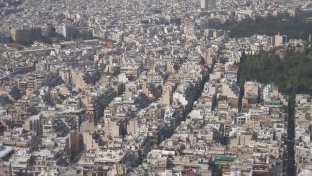 Vista Aérea Sobre Telhados Casas Atenas Grécia — Vídeo de Stock