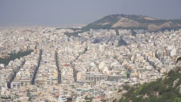 Widok Lotu Ptaka Dachach Budynków Domów Ateny Grecja — Wideo stockowe