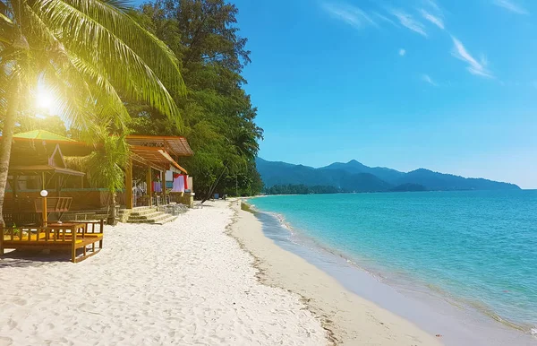 Frumoasă Plajă Nisip Din Thailanda Conceptul Vacanță — Fotografie, imagine de stoc