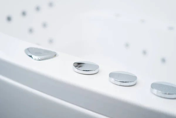 Hydromassage Bathtub Control Buttons Bathroom — Stock Photo, Image