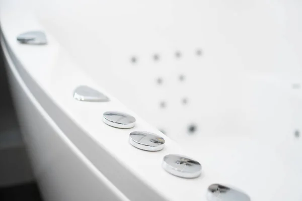 Hydromassage Bathtub Control Buttons Bathroom — Stock Photo, Image