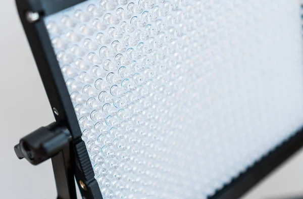 Close-up view of led lamp. Video light.