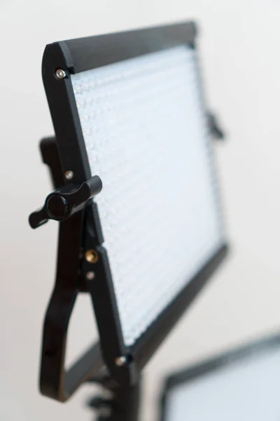 Close-up view of led lamp. Video light.