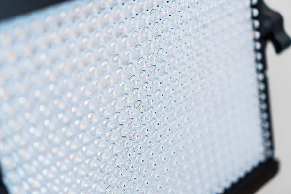 Close-up view of led lamp. Video light.