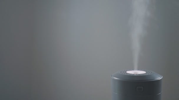 Damp Afkomstig Van Elektrische Lucht Luchtbevochtiger — Stockvideo