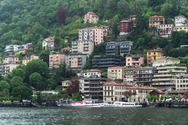 Como town view from the Como lake. — Stock Photo, Image