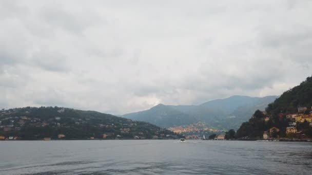 Tempo Nebuloso Lago Como Itália — Vídeo de Stock