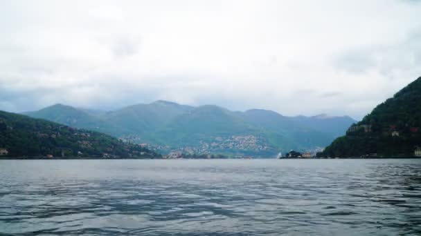 Como Gölünden Dağ Manzarası — Stok video