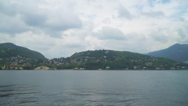 Vue Sur Montagne Depuis Lac Côme — Video