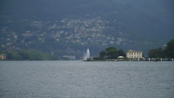 Utsikt Över Bergen Från Comosjön — Stockvideo