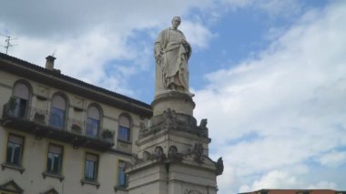 Alessandro Volta Statue in Como town, Italy.