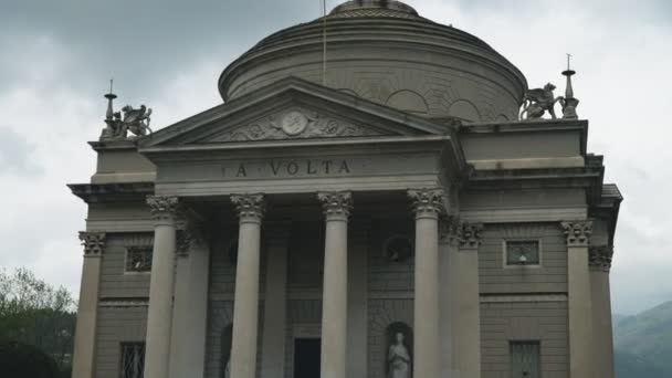 Museu Templo Volta Como Itália Tempio Voltiano — Vídeo de Stock