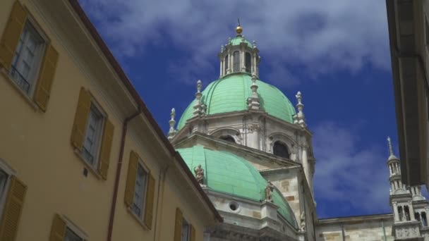 Ρωμαιοκαθολικός Καθεδρικός Ναός Της Πόλης Κόμο Ιταλία — Αρχείο Βίντεο