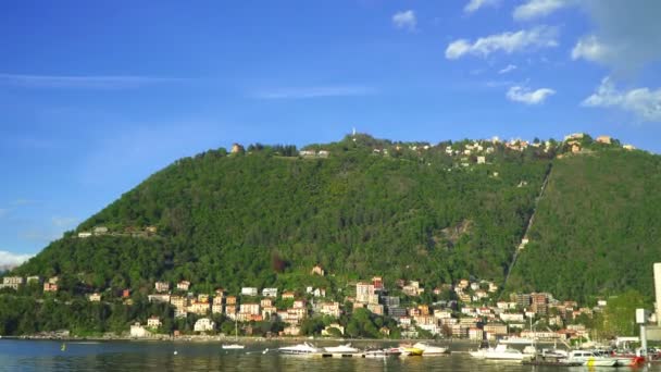 Vista Farol Volta Lago Como — Vídeo de Stock