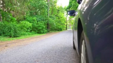 Müşteri arabasının yanında flört eden bir kadın fahişe..