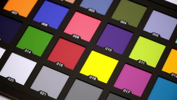 Colorchecker Color Rendition Chart Para Fotos Videos — Vídeo de stock ...
