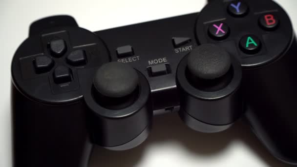 Joystick Rotativo Gamepad Fundo Branco — Vídeo de Stock