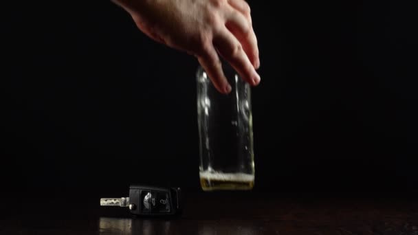 Wees Voorzichtig Drink Niet Rijd Niet Geschikt Voor Sociale Reclame — Stockvideo