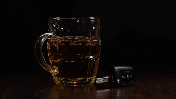 Auf Nummer Sicher Gehen Nicht Trinken Und Auto Fahren Geeignet — Stockfoto