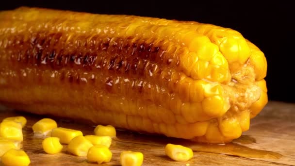 Freshly Cooked Corn Rotation Tabletop — Stock Video