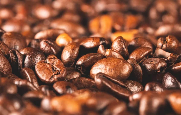 Close View Freshly Roasted Coffee Beans — Stock Photo, Image