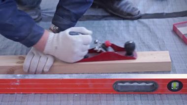 Ana marangoz çam ahşap zemin bağlar-Eko-dostu döşeme. Beton için gecikme vidalama.