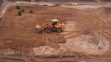 Şehir-Timelapse bir yerleşim bölgesinin İnşaat alanının genel görünümü