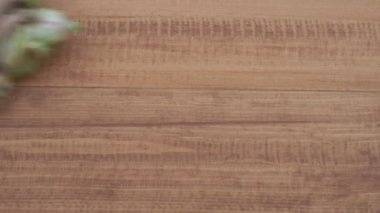 onarım ve dekorasyon. ana ahşap zemin üzerinde çevre dostu bir kaplama uygular - doğal yağ balmumu koyu