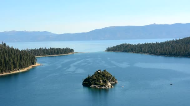 Vista General Bahía Esmeralda Del Lago Tahoe — Vídeos de Stock