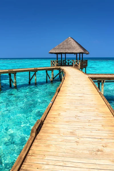 Paraíso exótico. Concepto de viajes, turismo y vacaciones. Tropical Resort en la isla de Maldivas . — Foto de Stock
