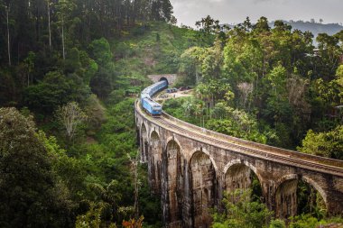 The Nine Arches Bridge Demodara is one of the iconic bridges in Sri Lanka clipart
