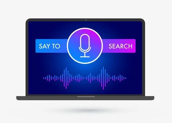 Voice Search Optimization flat illustration, banner and icons — Stock Vector