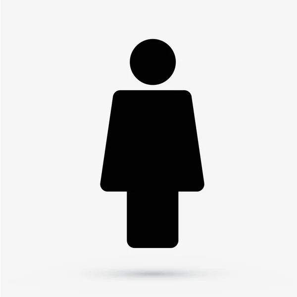 Woman icon, isolated. Female symbol flat design. — Stock Vector