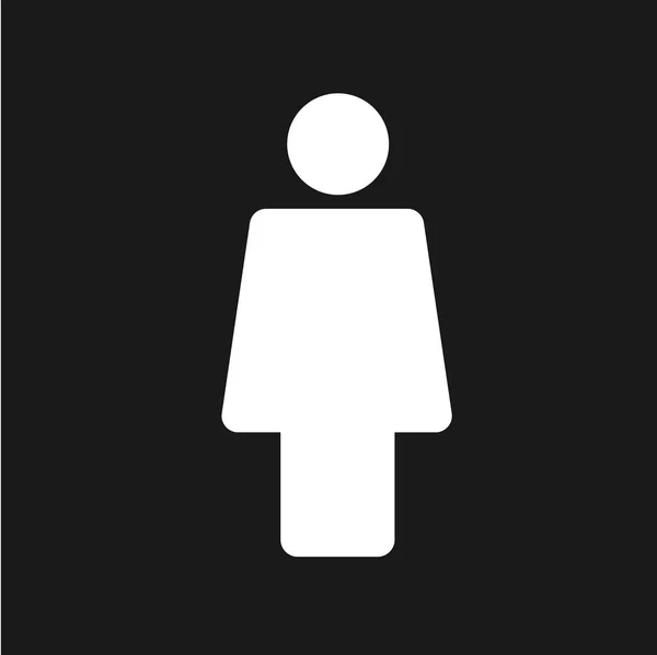 Woman icon, isolated. Person people female symbol flat design silhouette woman.