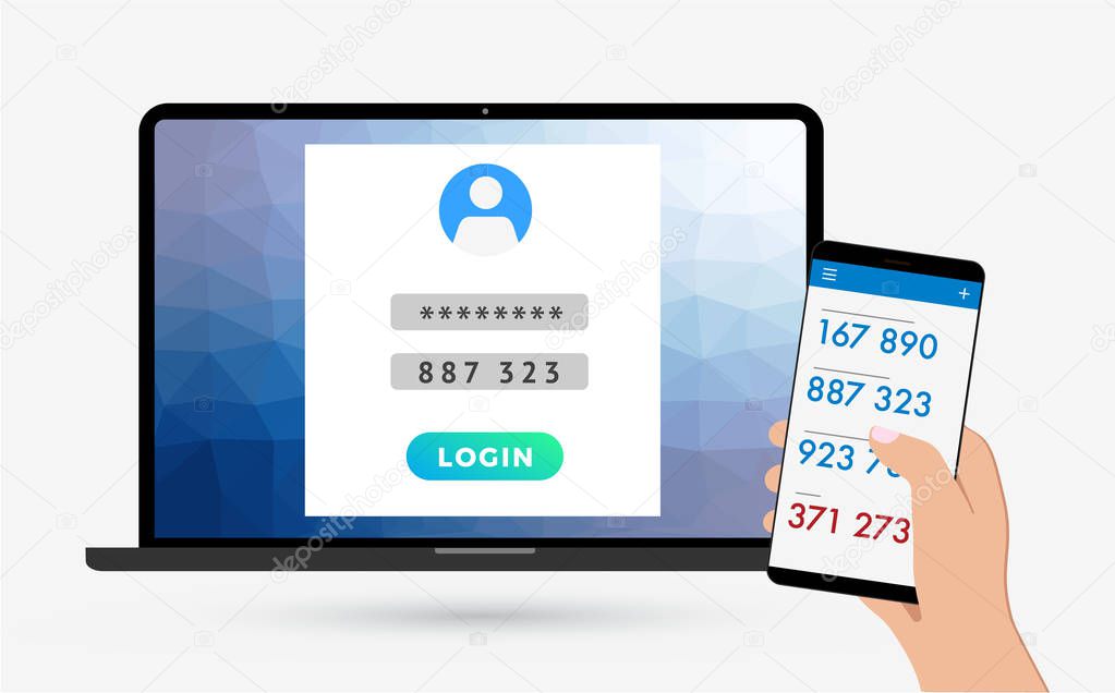 2-step authentication, two steps Verification code