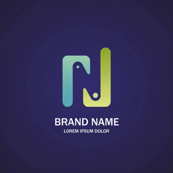 Abstracte letter N logo ontwerpsjabloon. — Stockvector