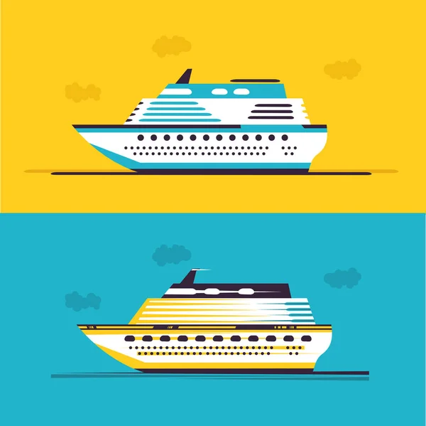 Kreuzfahrtschiff Vektor Illustration — Stockvektor