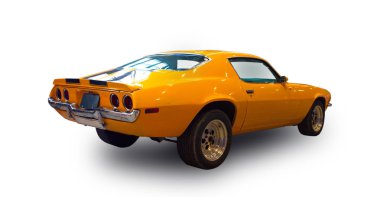 Amerikan arabası. Beyaz arka plan