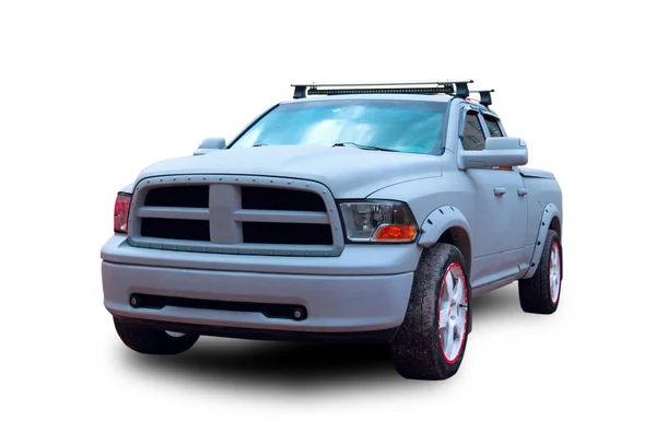 Amerikaanse Pickup Dodge Ram Geïsoleerd Witte Achtergrond — Stockfoto